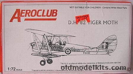 Aeroclub 1/72 DH 82 Tiger Moth plastic model kit